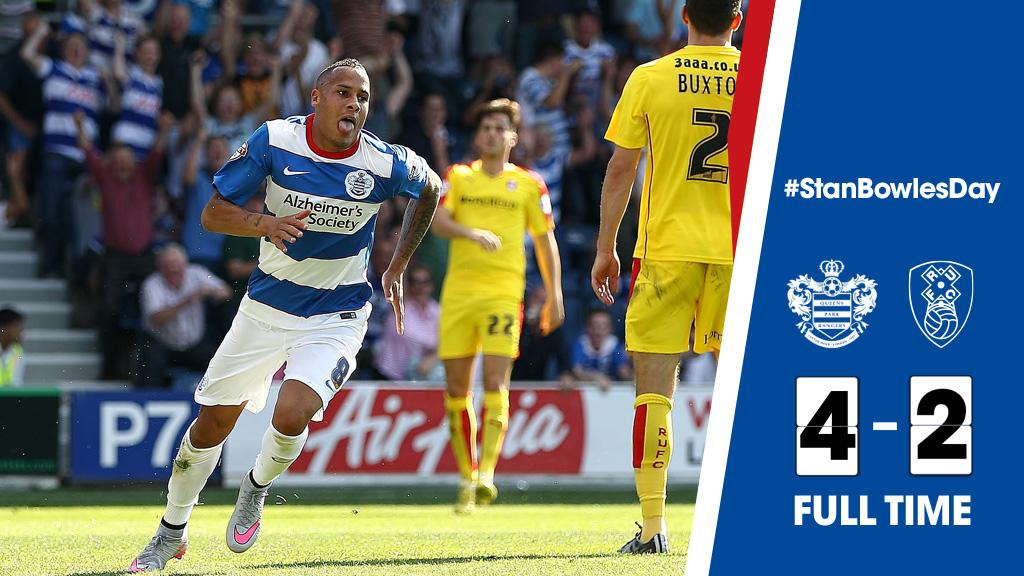 QPR's tweet photo. FULL TIME: @QPRFC 4-2 @OfficialRUFC #StanBowlesDay http://t.co/XsG3UpR0Lv