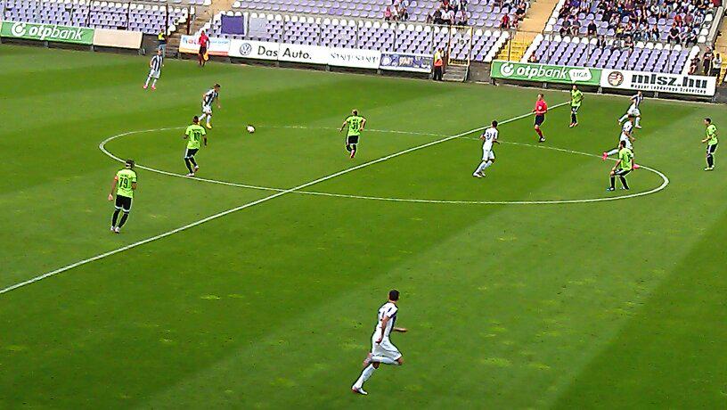Action during the match