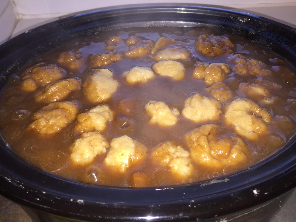 Beef stew and dumplings