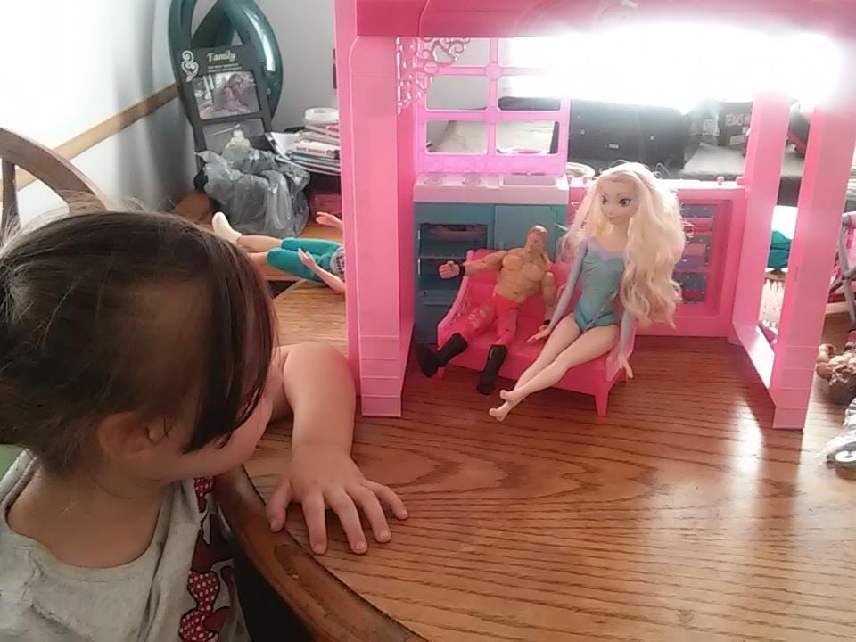 itsbrittanywtch's tweet photo. @IAmJericho The mind of a 3 year old, Abby loves her dads old wrestling men #BarbiesandChampions #QweenElsa #Jericho http://t.co/dPCTcLQ4gX