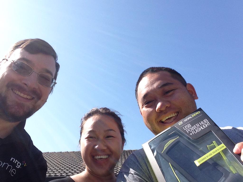 AMaitland1's tweet photo. Another happy family to go solar with @NRGHomeSolar #Merced #SolarIndependence @AndrewHomeSolar @GoalZero http://t.co/4JWTmZ9ALC