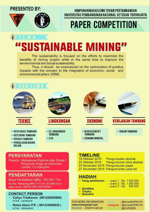 Paper Competition HMTA UPN "Veteran" Yogyakarta @dinamitupnvyk. <a href="/HMTP_UVRI/">HMTP UVRI MAKASSAR</a>