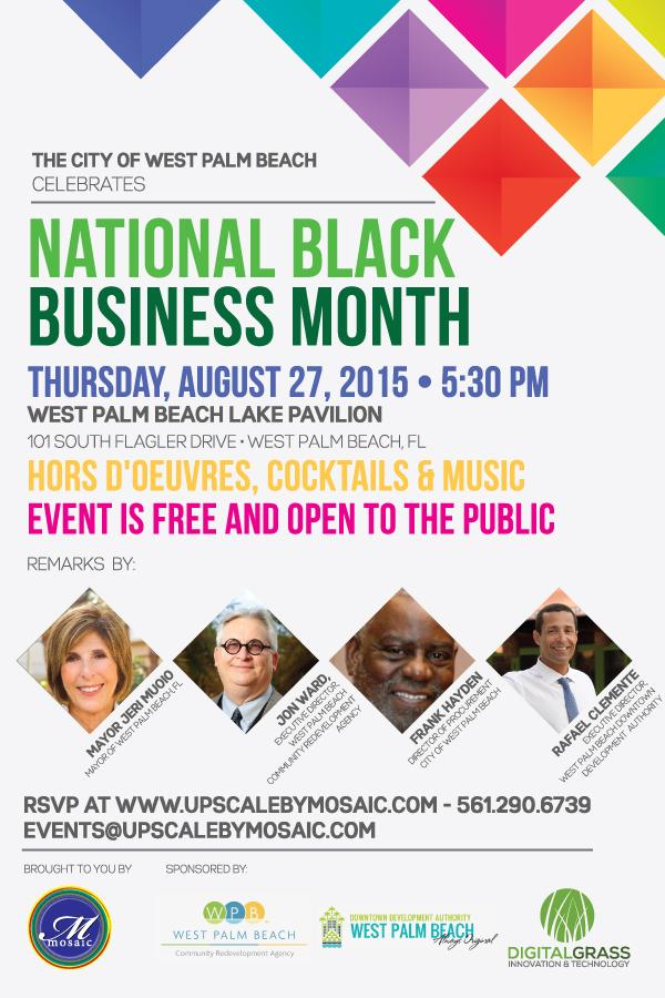 SBWFLL's tweet photo. City of West Palm Beach Celebrates National Black Business Month
8/27/15
Register FREE Event>> http://t.co/jn413epQj1 http://t.co/OQ2ekBT2ef