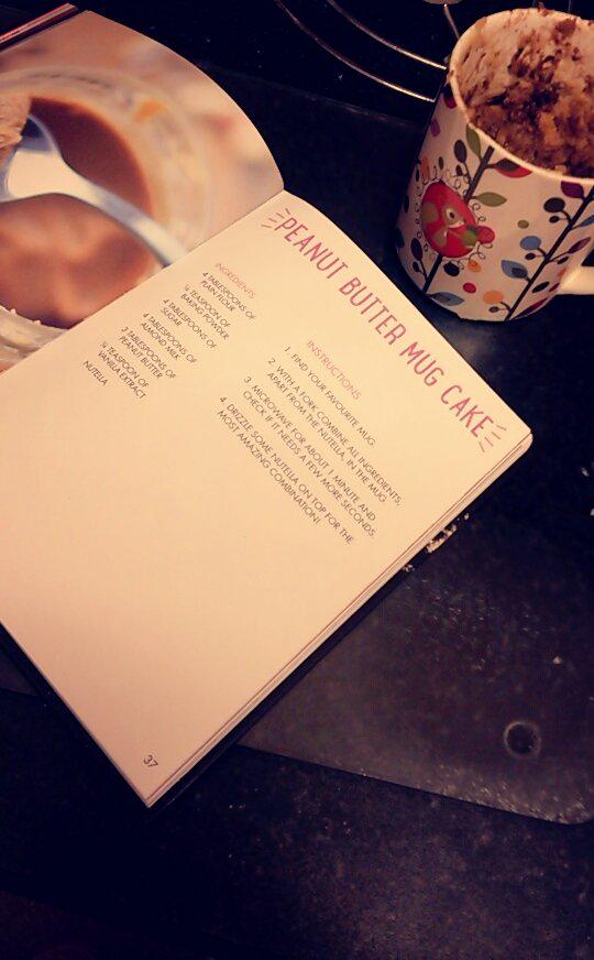 _peachaesthetic's tweet photo. made a @raphablueberry inspired mug cake from his new book, it's so delicious!! #RaphasCookBook http://t.co/OZbtxEVdMF