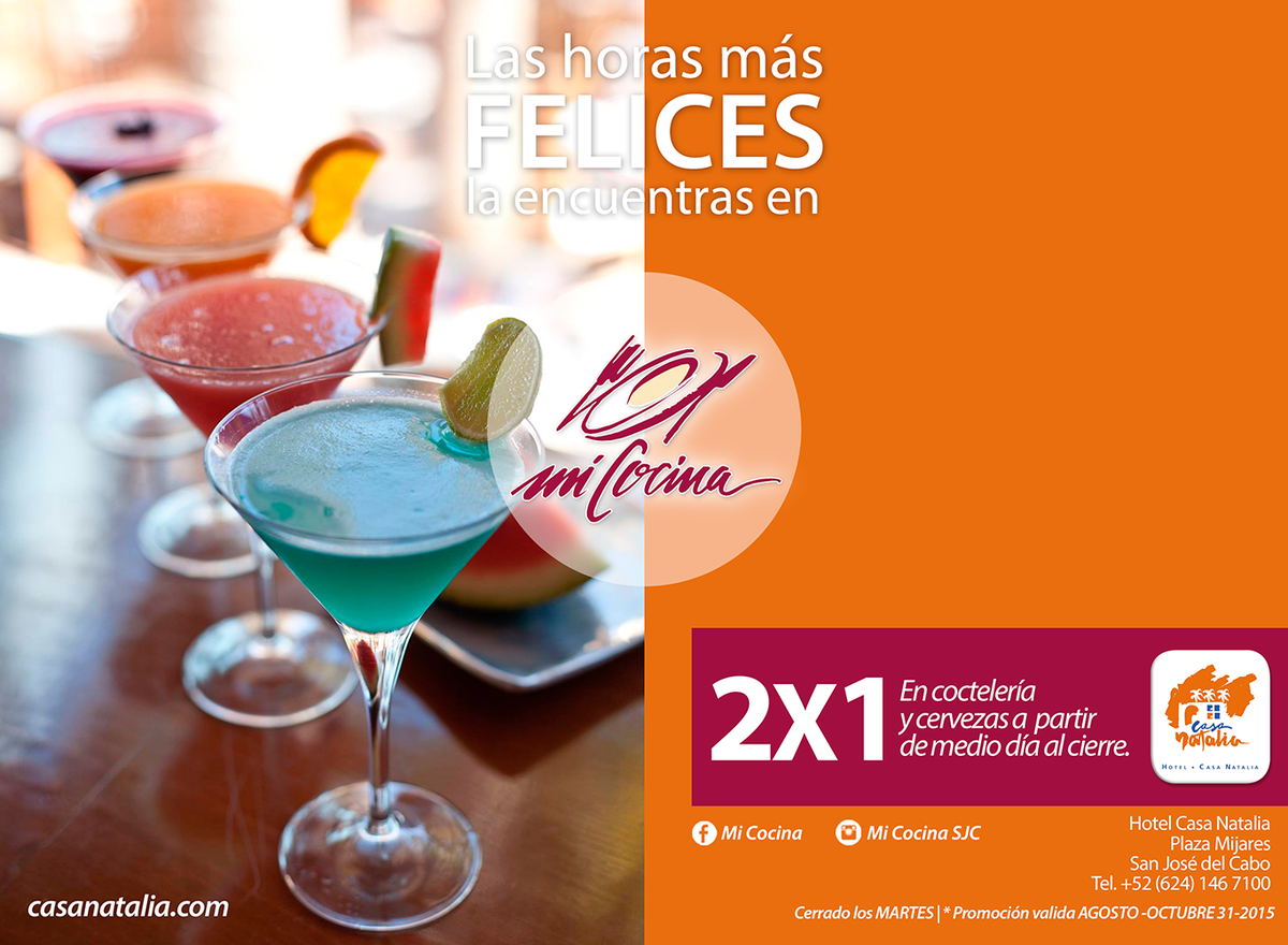 plazamagcabo's tweet photo. Disfruta de este fin de semana y TODOS LOS DÍAS En MI COCINA Restaurant. http://t.co/kRlafK0UwK 
#loscabos #horafeliz http://t.co/YrILQYkfYF