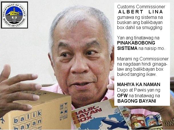 stopbinay's tweet image. BULOK na SISTEMA na ginawa ng Commissioner, Hindi na Marunong MAHIYA, Balikbayan Box ng OFW bubuksan na may Tax pa.