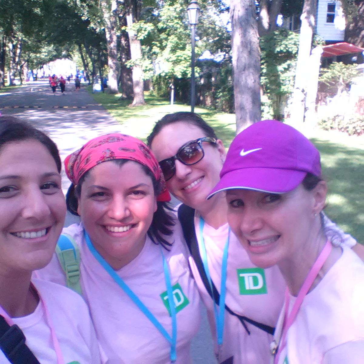 Finish line! 32 km done with #TDGreenMachineGivingBack Weekend to end women cancers  Awesome job team  awesome cause