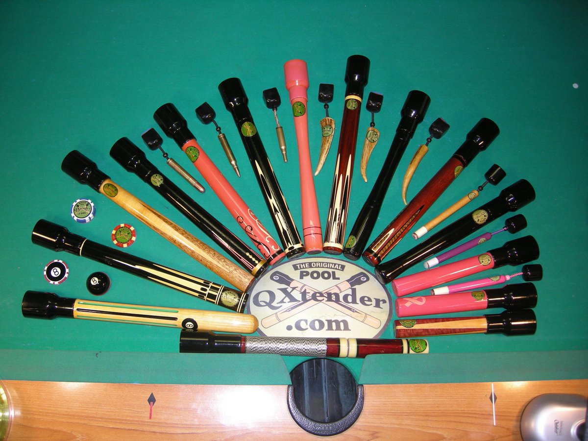 apolitte's tweet photo. I make the QXtender pool cue extension, chalk holders and some miscellaneous items used to play pool with. http://t.co/QssectftC4