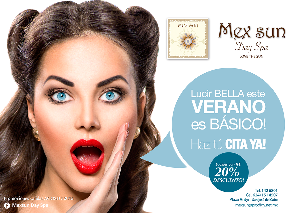 plazamagcabo's tweet photo. MEXSUN DAY SPA. Trae para ti súper promociones para LUCIR ESPECTACULAR!
#loscabos #dayspa #belleza #spa #beautysalon http://t.co/ECRGNbxyh4