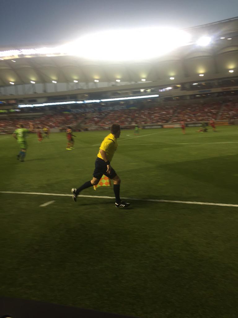 ghostbusterbob's tweet image. I heckled the #proref by saying &quot;hashtag pro referees!!&quot; #rsl
