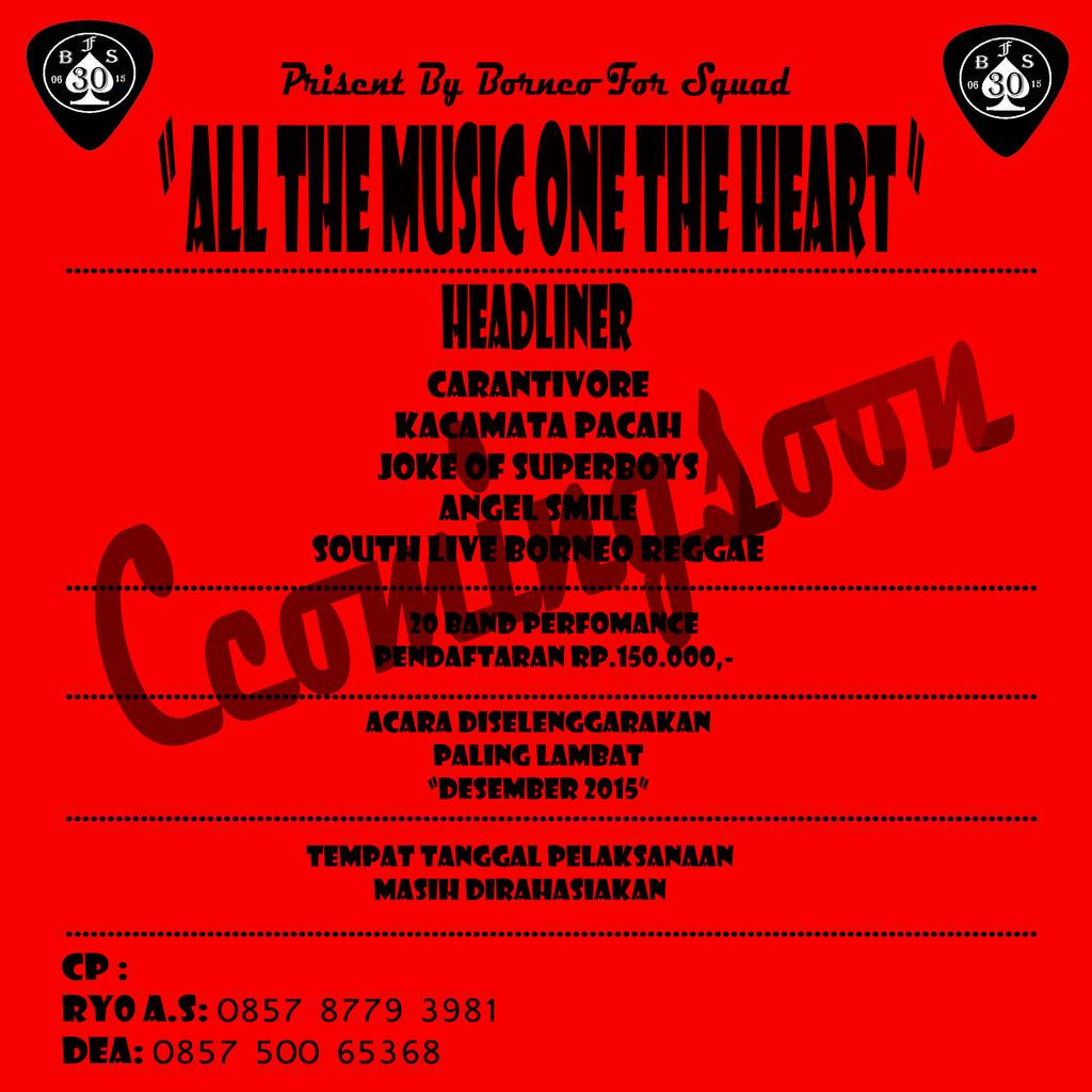 Daftarin Band kalian di acaranya <a href="/borneoforsquad/">Borneoforsquad</a> no sponsor yes to suport "All Music One The Heart"