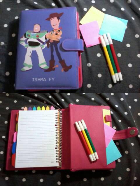 Binder custom toys story | only 85K | bahan kulit sintetis | contact : 089695312621 / Line : Ekalmuslih