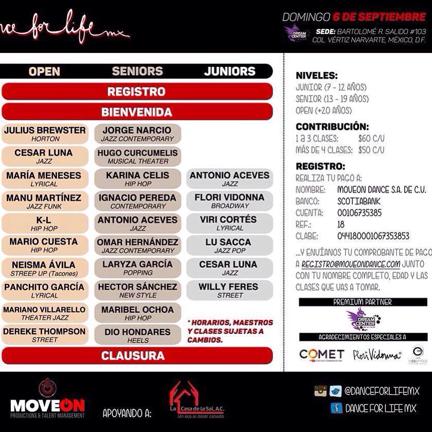 danceforlifemx's tweet photo. Tu ayuda es muy importante para lograr el objetivo. Baila o dona este 6 d Sep para la fundación @LaCasadelasalAC http://t.co/FHTIgi64l5