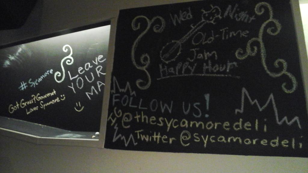 #chalkboard #wall #leaveyourmark #sycamoredeli #blacksburg #welcomebackstudents