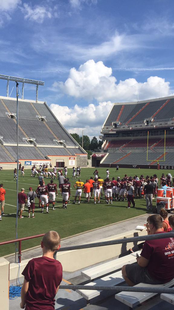 izzypost's tweet image. Favorite view, it&apos;s even better from the sideline #ThisIsHome #VTCampLife