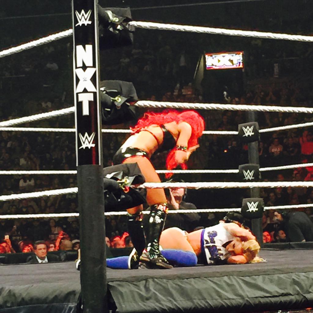 _BellaFam's tweet photo. RED. STORM. RISING. Coming for that NXT title! @natalieevamarie #AllRedEverything http://t.co/44ONsu1Emo