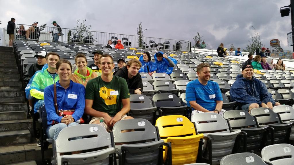 Ceridianites braving the rain at the Saints game. #CeridianFunAtWork
