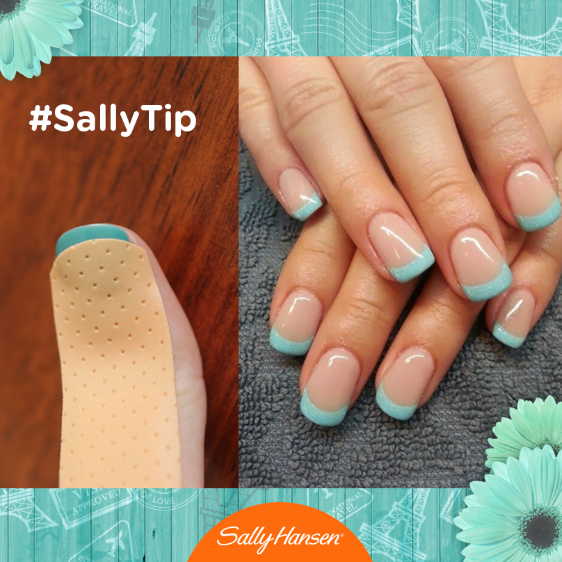 SallyHansenMX's tweet photo. El mani francés es un clásico que viene en todos los colores. Usa curitas para conseguir la línea perfecta #SallyTips http://t.co/QLzRHPR8aX