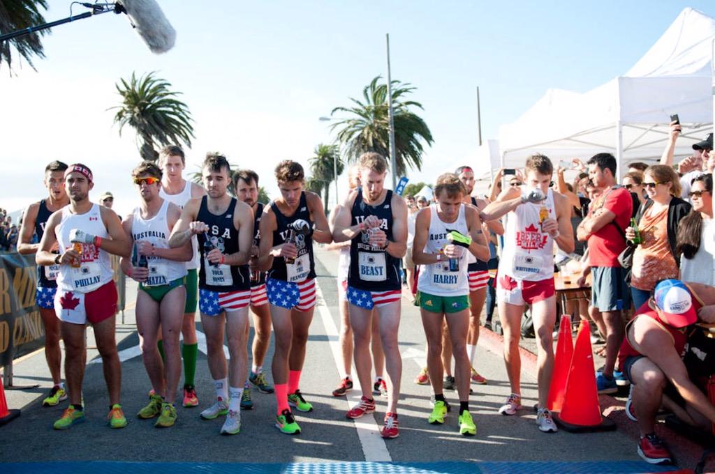 RunLiao's tweet photo. On your marks...
(Photo: @tomxliu) #beermilesf @ClassicBeerMile http://t.co/Ftryfmox49