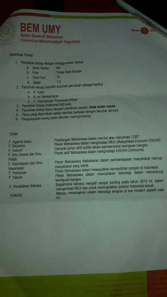 Contoh Lomba Essay Bahasa Inggris - Contoh Waouw