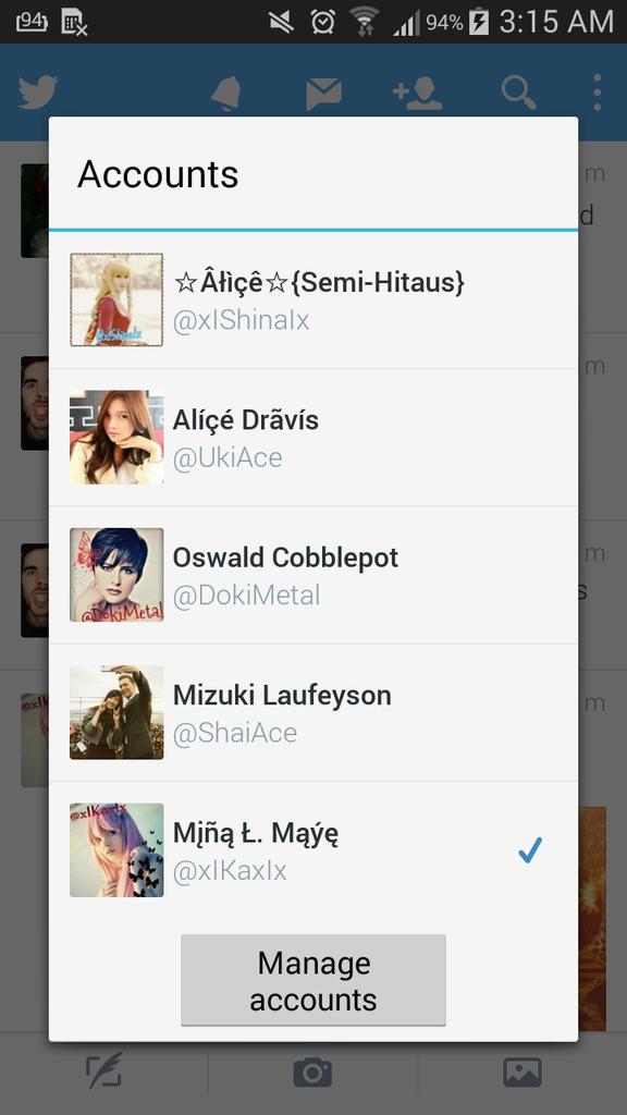 My other accounts