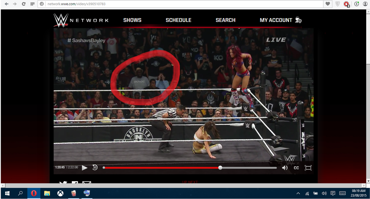 XILE_Nathan's tweet photo. @KPnDC watching @WWENXT in Brooklyn this morning across the pond in England. Seen you in the background! #winner haha http://t.co/xyRmuvsycP