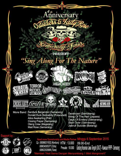 4th Anniv OSD &amp; LR Semarang Timur "Sing Along For The Nature". Beli tiket sama dgn menyumbang bibit Mangrove <a href="/JRX_SID/">JRX</a>