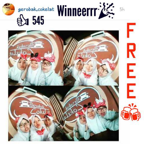 GeCo_Jbg's tweet photo. Selamat yah kak 🎉🎉🎉 qm pemenang selphi sukaisin minggu ini..yuk ambil free drink nya y 👏😉 yg lain ditunggu y karyanya http://t.co/yS65dzWVFl