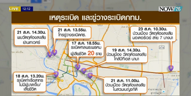 ktnewsonline's tweet photo. เหตุระเบิด และขู่วางระเบิดกทม. ตรงประเด็นข่าวเที่ยง #NOW26 #ktnews http://t.co/eyqawKj20U