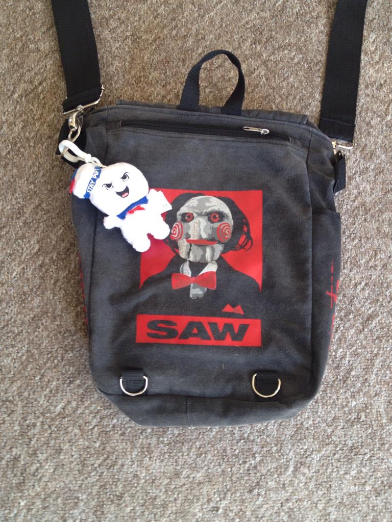 Bill626's tweet photo. Birthday gift from @TheWorksStores a @staypuft who even sings the #ghostbusters theme for my bag #afraidofnoghost http://t.co/KPC3DP00zJ