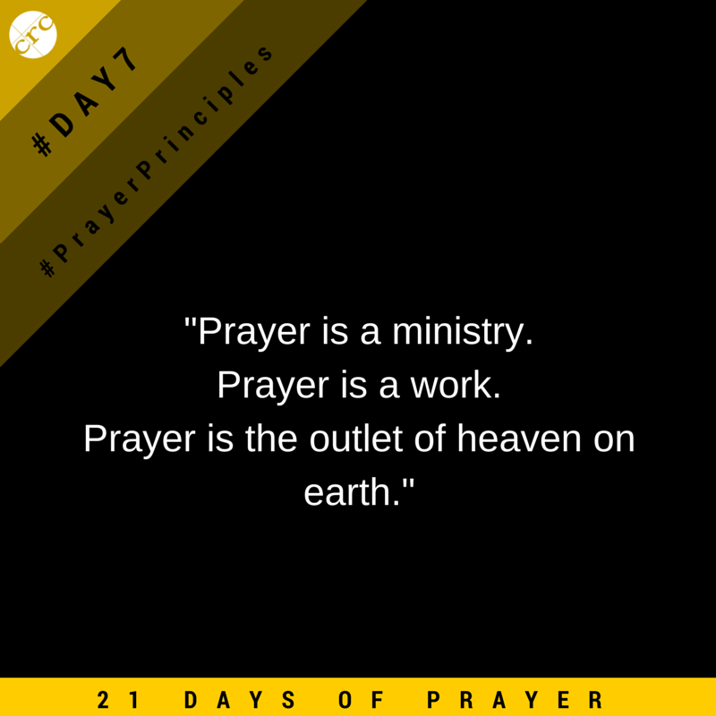 crcmplain's tweet photo. Prayer is a ministry
Prayer is a work
Prayer is the outlet of heaven on 
earth.
#prayerprinciples
#21daysofprayer http://t.co/OKlfdoxmFc
