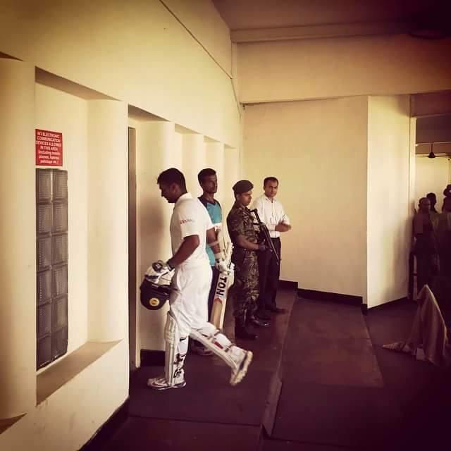 sujanrao's tweet image. Finally Sangakkara walks back one last time, ending his Test career with 12400 runs, averaging 57.41 #ThankYouSanga