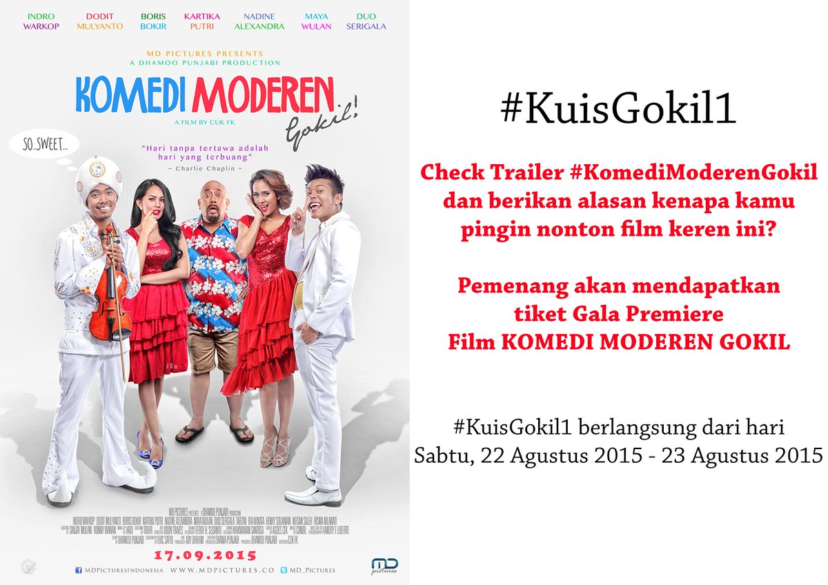 #KuisGokil1

<a href="/Dodit_Mulyanto/">Dodit Mulyanto</a> <a href="/borisbokir/">Robiskobir</a> @KarthykaPutri @NadineA_Dewi <a href="/Indro_Warkop/">INDRO WARKOP</a> <a href="/MayaWulan_/">Maya Wulan</a> <a href="/Duo_Serigala1/">Duo Serigala</a>