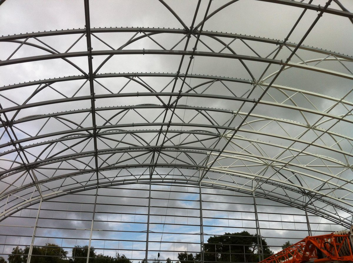 Final sections of the indoor 3G pitch being erected... #oriamscotland