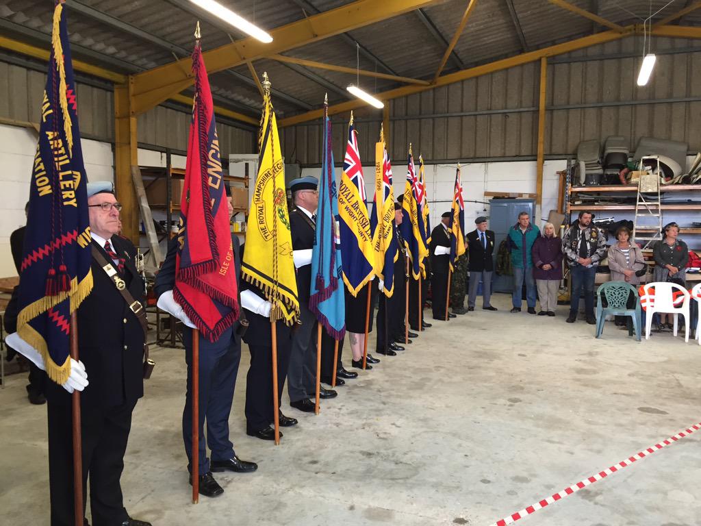 A very respectful RBL service in one of our hangars here at EGHN this morning. Two minutes silence to remember