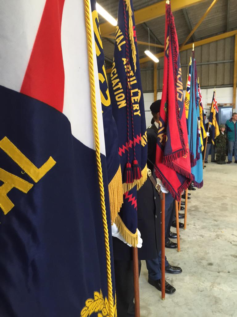 A very respectful RBL service in one of our hangars here at EGHN this morning. Two minutes silence to remember