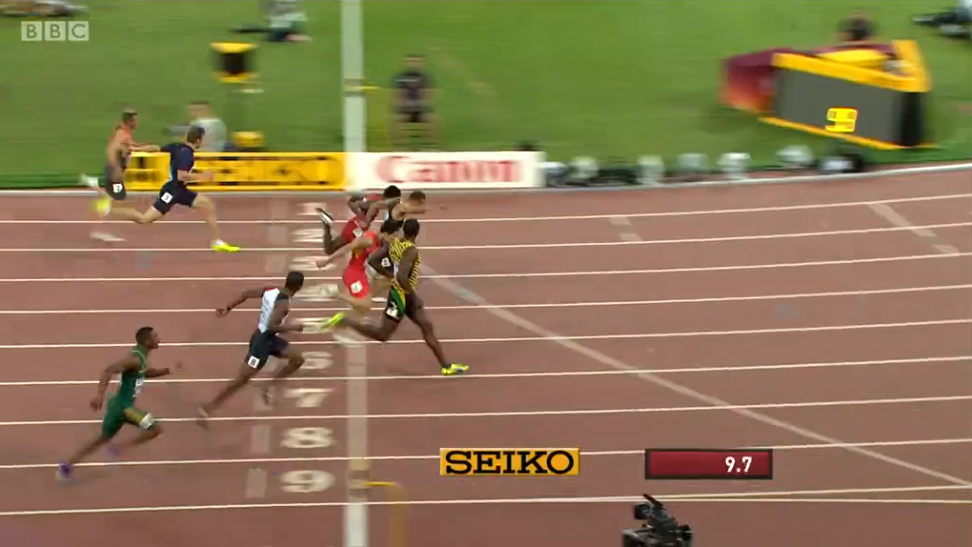 BBCSport's tweet photo. A shake of the head from @usainbolt after an awful start!

He's through in first, just! http://t.co/rk80BjIKQg http://t.co/hfn6MLn6yi