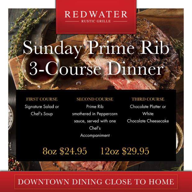 RedwaterYYC's tweet photo. Join us tonight for our Prime Rib dinner at any #Redwater location! #RWaspen #RWmacleod #RWstadium #yyceats #yycfood http://t.co/0AbgLIgcn4