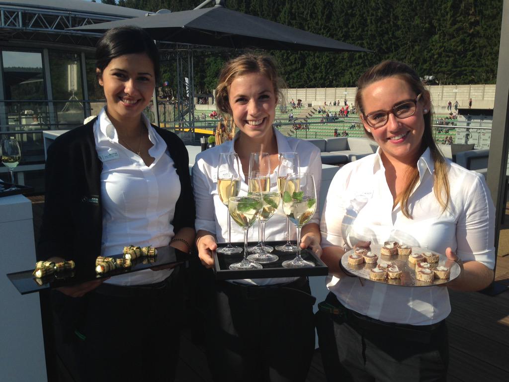RocketF1's tweet photo. Anyone fancy a refreshing drink and some delicious canapés? #BelgiumGP #Francorchamps http://t.co/vljiSNH3gU