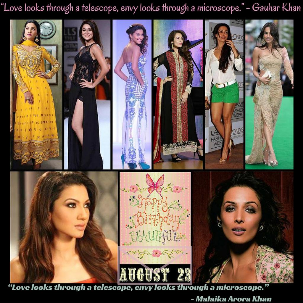 Happy Birthday Gauhar Khan and Malaika Arora Khan Aug 23 Events  