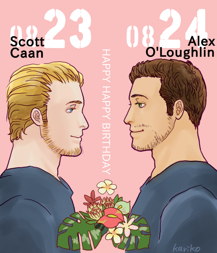     &                       (* ´ ` *)

Scott Caan & Alex O\Loughlin, Happy Birthday! Wishing you happiness!! 