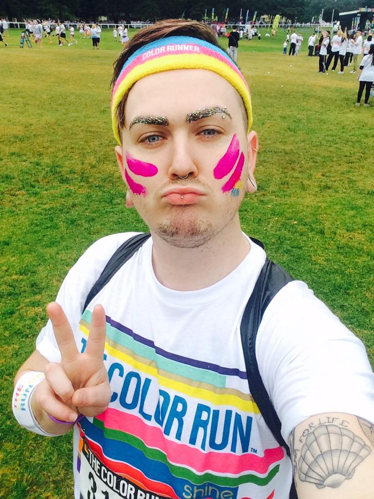jaytert0t's tweet photo. Had a blast today at #TheColorRunAus! 🌈✨ #TeamIMD #WeShine http://t.co/1GAaqRcMfW