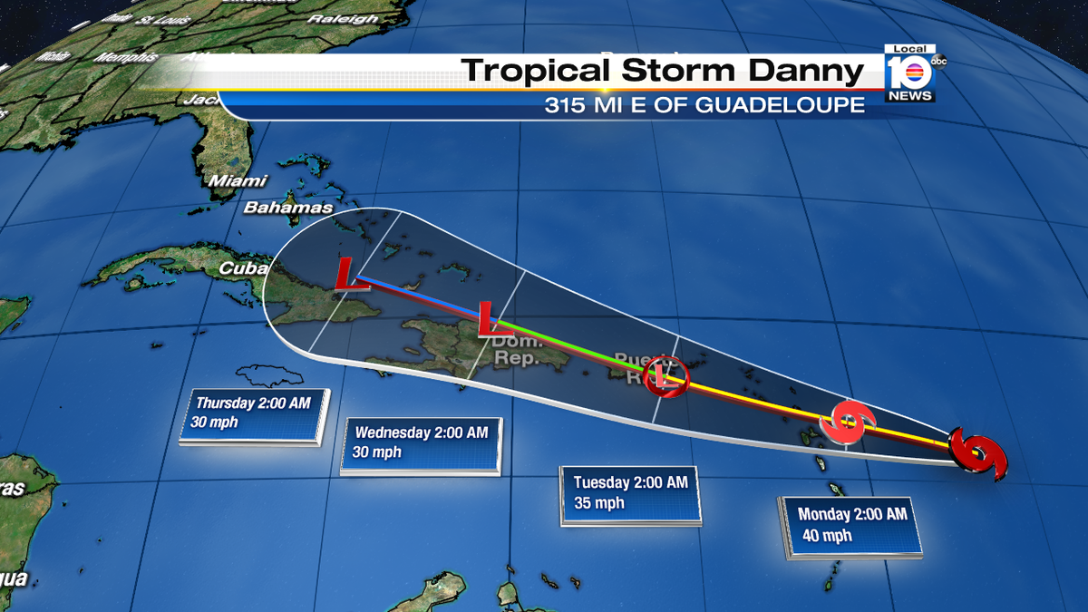 Tropical Storm Danny closing in on Leeward Islands http://t.co/9bEIkcPqYf