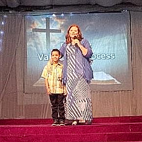 IdahosaLaurie's tweet image. My son, Feb Jr. helped me 2day @UnusualCgmi tell the story of Joseph during my sermon. #ProudMommy #ValueTheProcess