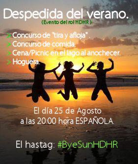 RolHDHR's tweet photo. ¡Evento de HDHR! Ya se va acabando el verano, y es tradición hacer una fiestecita http://t.co/Ck0bX9eEif