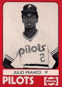 This was in 1980 & he\s still playing pro ball...Happy 57th birthday, Julio Franco. 