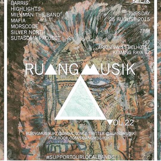 BESOK!! @RuangMusik w/ @barrismusic <a href="/morscodeband/">MORSCODE</a> <a href="/MAFIA_BAND/">MAFIA_BAND</a> <a href="/MilkmanTheBand/">MilkmanTheBand</a> dll di <a href="/Jk7BarandClub/">JK7 Bar & Club</a>