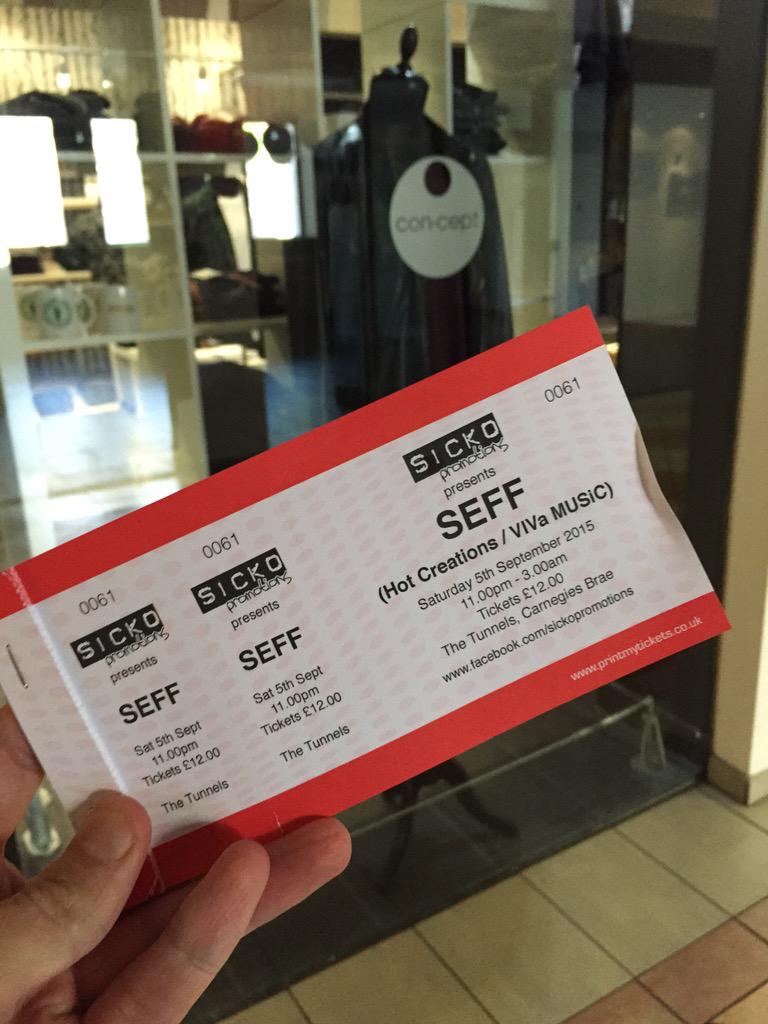 We've got 15 tickets in @ConceptClothing for SEFF at @tunnelsaberdeen, no booking fee, get them while they're hot 🔊