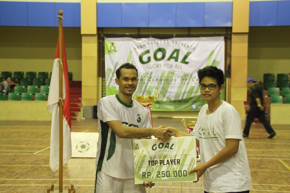 Selamat kepada Chandra Siregar dari HKBP CipCil sebagai top scorer di GOAL 2015!
#GOAL2015 #GloryForAll