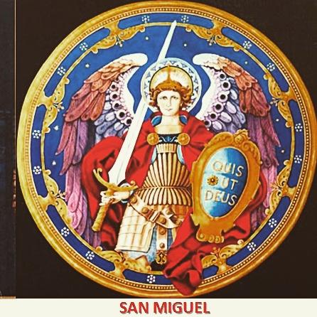 San Miguel Arcángel protégenos y cúbrenos cob tu bondad de todo mal